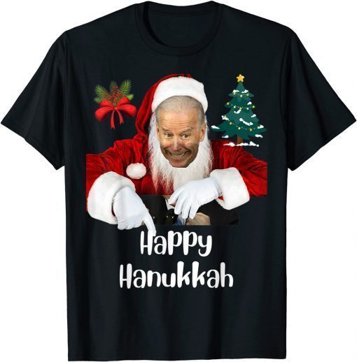 Santa Joe Biden Happy Hanukkah Christmas T-Shirt