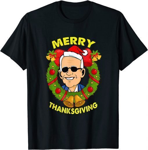 Santa Joe-Biden Merry Thanksgiving Ugly Christmas T-Shirt