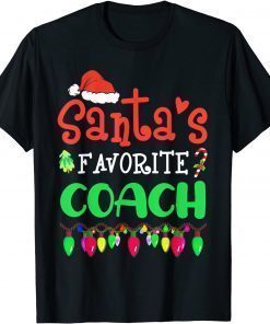 Santa's Favorite Coach Christmas Santa Claus T-Shirt