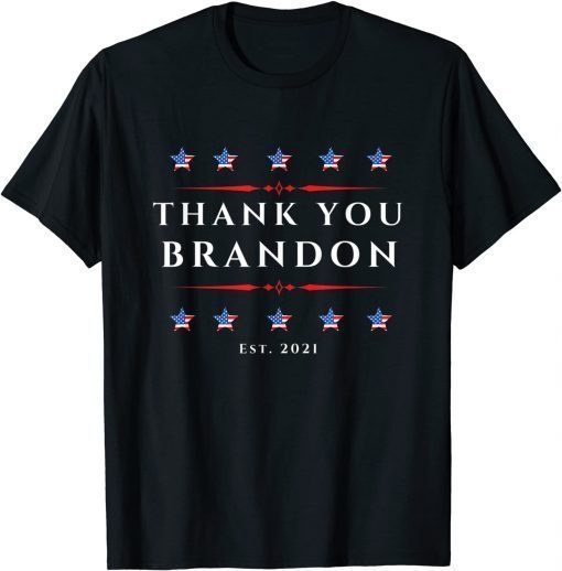 Thank You Brandon Political American Stars Vintage Flag T-Shirt