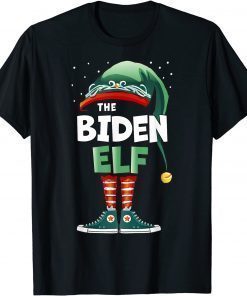 The Biden Elf Matching Group Family Christmas Party Pajama T-Shirt