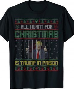 Ugly Christmas Sweater All I Want for Christmas Anti Trump T-Shirt