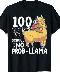 100 days of school 100 Days of School No Prob-llama T-Shirt