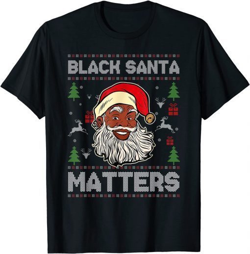 African American Santa Black Matters Christmas Pajama Family T-Shirt