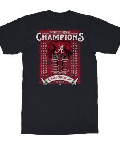 Alabama Crimson Tide 2021 SEC Football Champions Tee Shirt