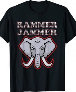 Alabama Rammer Jammer Houndstooth Elephant Tide Football T-Shirt