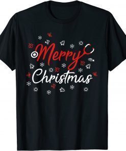 Merry Christmas Nurse Nursing Stethoscope, Merry Christmas T-Shirt