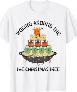 Woking Around the Christmas Tree Anime Kawaii Manga T-Shirt