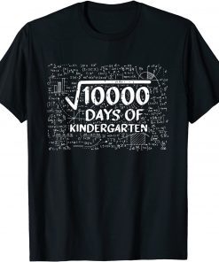 100 Days Of School Kindergarten Math Equation Student T-Shirt