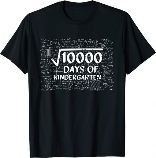 100 Days Of School Kindergarten Math Equation Student T-Shirt