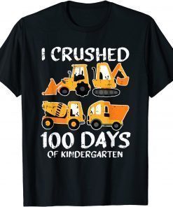 100 Days Of School Kindergarten Trucks Teacher Student T-Shirt