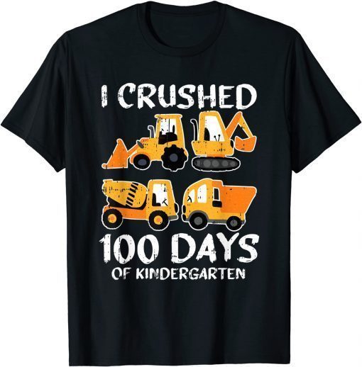 100 Days Of School Kindergarten Trucks Teacher Student T-Shirt