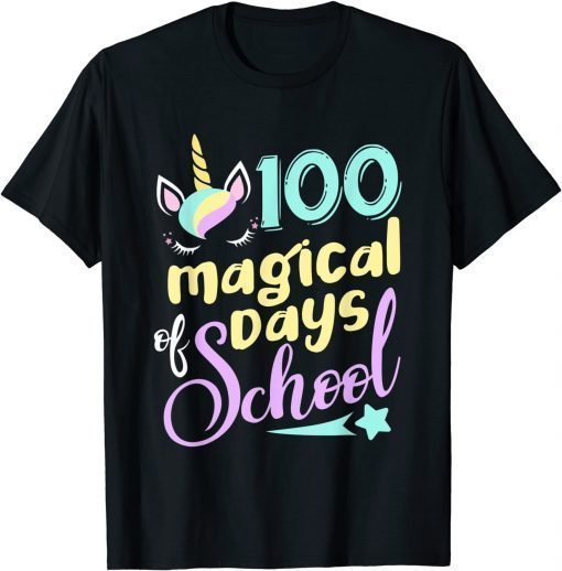 100 Days Of School Unicorn 100 Days Smarter 100th Day T-Shirt