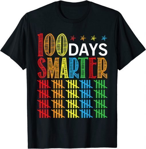 100 Days Smarter Happy 100th Day Of School Student Teacher T-Shirt