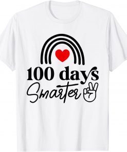 100 Days Smarter Happy 100th Day Of School Teacher Tee Shirt