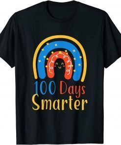 100 Days Smarter Rainbow, Happy 100th Day Of School T-Shirt