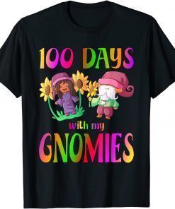 100 Days With My Gnomies Happy 100th Day Of School Teacher T-Shirt