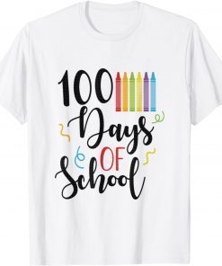 100 Days of School Crayons T-Shirt