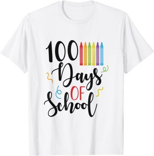 100 Days of School Crayons T-Shirt