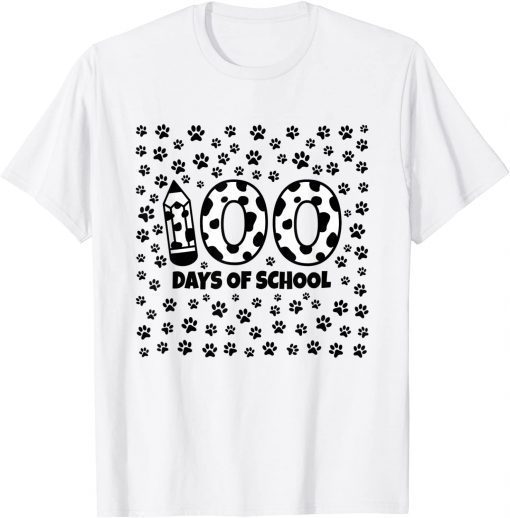 100 Days of School Dalmatian 100th Day of School Dog T-Shirt