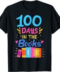 100 Days of School Teacher Student Reading T-Shirt