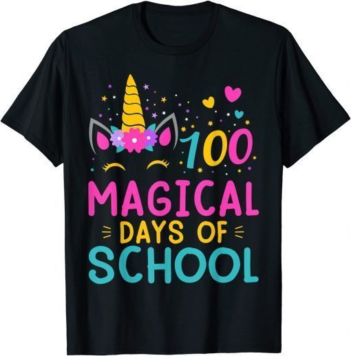 100 Magical Days of School Unicorn Teacher Student T-Shirt