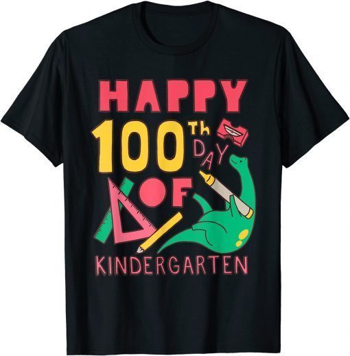 100 days 100th Day Of School Kindergarten Tee Shirt