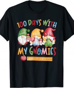 100th Day Of School Gnome 100 Days with My Gnomies T-Shirt