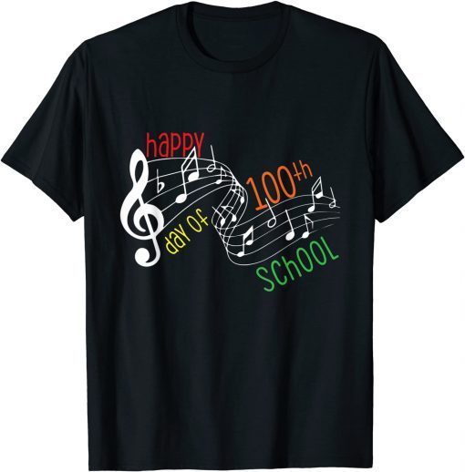 100th Day Of School Music Teacher - 100 Days Musician Tee Shirt