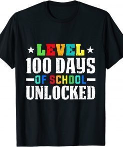 100th Day of School Level 100 Days Of School Unlocked Gamer T-Shirt