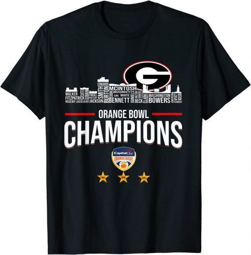 2021-2022 Georgia Orange bowl national Merch Champions Shirt