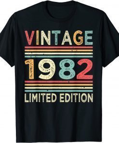 40th Birthday Vintage 1982 Limited Edition 40 Years Old T-Shirt