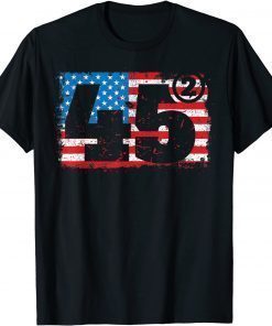 45 2 Squared USA Flag 2020 Election Trump Republican T-Shirt