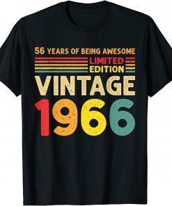 56 Years Of Being Awesome Limited Edition Vintage 1966 T-Shirt