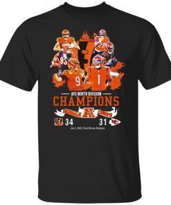 AFC North Division Champions Cincinnati Bengals 34-31 Chiefs Shirt