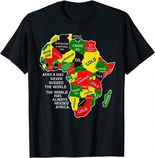 Africa Has Never Needed The World Afro Melanin Black History T-Shirt