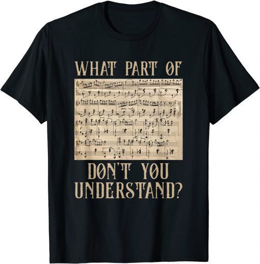 What Part Of The Music Notes You Don't Understand Musician T-Shirt