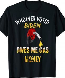 Whoever Voted Biden Owes Me Gas Money! Empty Gauge Vintage T-Shirt