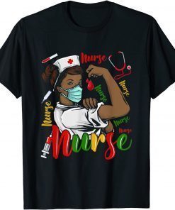 African American Nurse Black History Month Pride Black T-Shirt