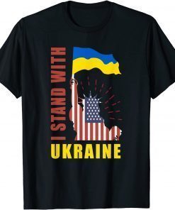 America for Ukraine - Proud Ukrainian American Flag T-Shirt