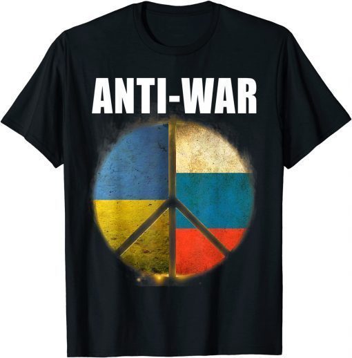 Anti War Ukraine Flag Support For Ukrainian T-Shirt