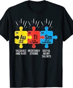 Autism Elements Periodic Table Awareness ASD T-Shirt