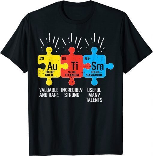 Autism Elements Periodic Table Awareness ASD T-Shirt