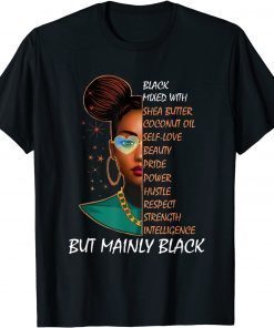 Black Afro Woman Melanin Girl Black History Month Motivation T-Shirt