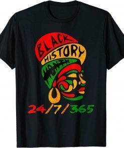 Black History Month 24-7-365 Pride African American Vintage T-Shirt