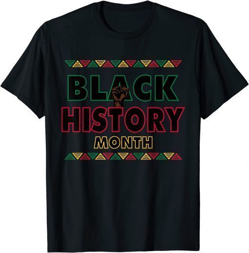 Black History Month Black Fist for Teachers Students T-Shirt