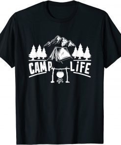 Camp Life Cool Camper Camp Camping Tee Shirt