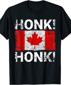 Canada Freedom Convoy 2022 Truckers Honk! Honk! Distressed T-Shirt