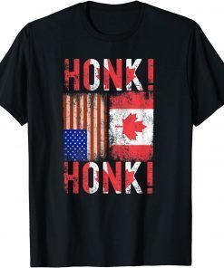 Canadian Trucker Canada Freedom Convoy Honk Honk T-Shirt