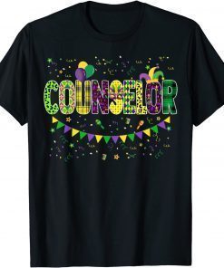 Counselor Teacher Mardi Gras Family Matching Outfit T-Shirt